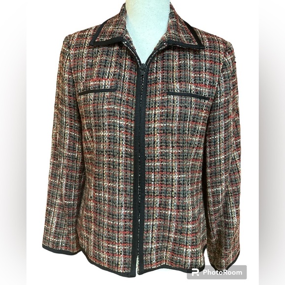 Sag Harbor Multicolored Tweed Suit Jacket 6P - Picture 1 of 8